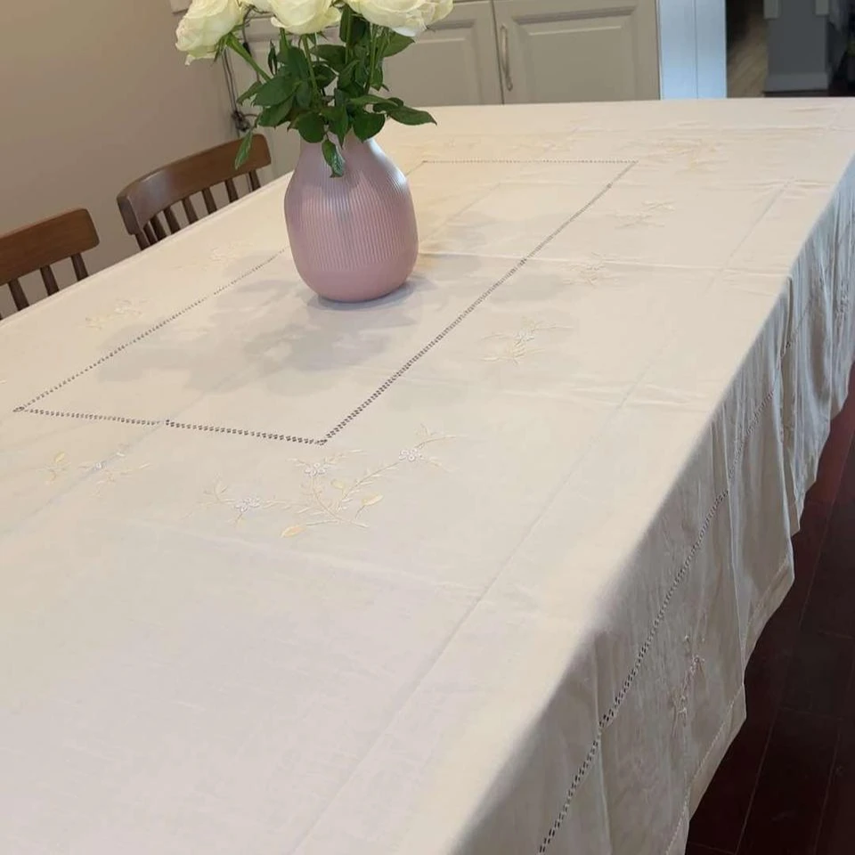 zb田园风 纯手工盘花绣长方桌布 沙发 钢琴盖布 家用万能盖布