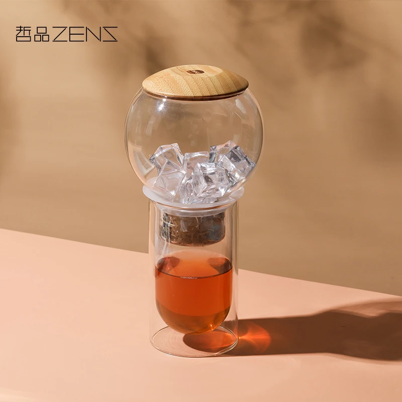 冰萃壶夏日冰泡玻璃茶壶茶水分离泡茶茶杯整套茶具套装家用办公