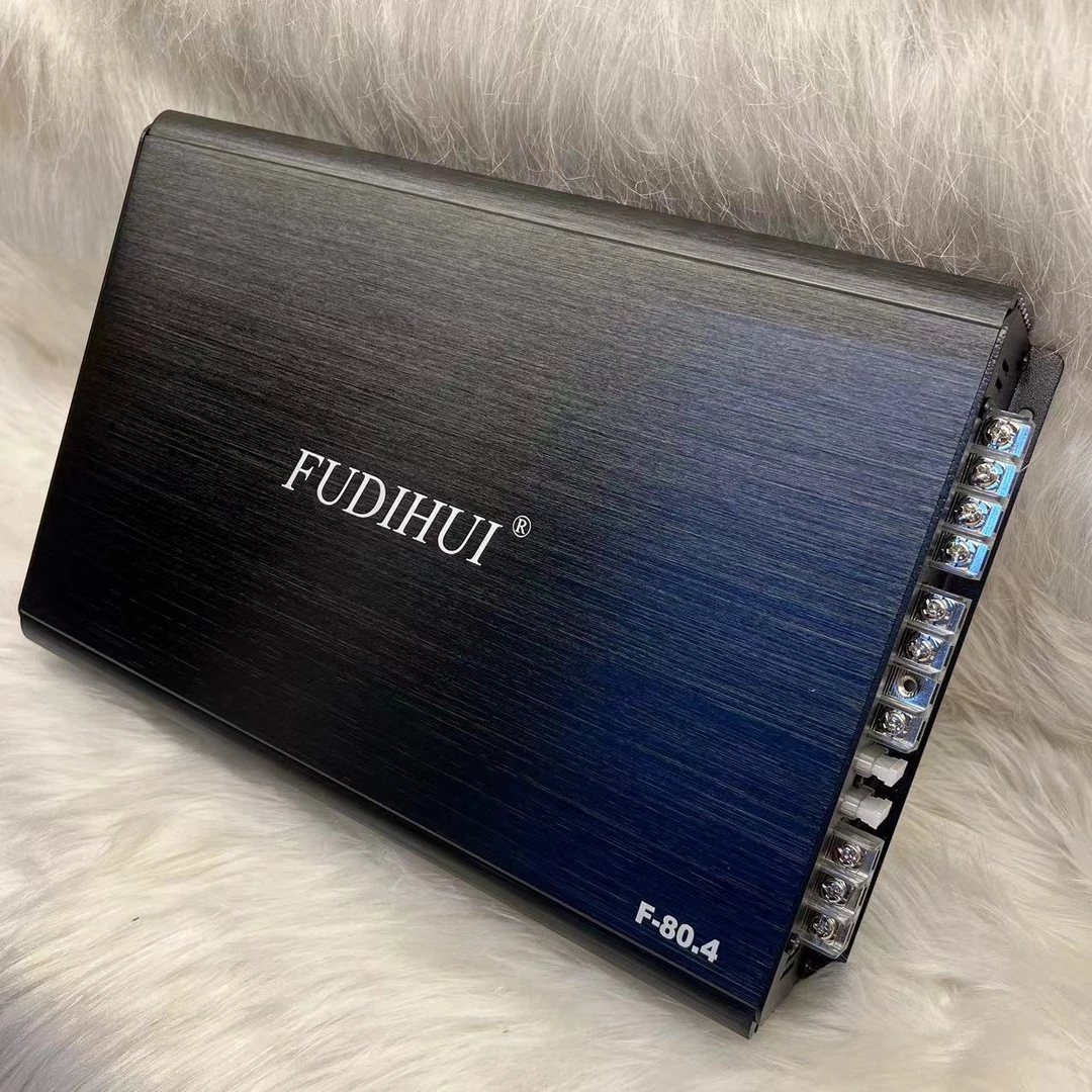 汽车音响FUDIHUI四路功放纯后级大功率4声道高保真车载功放