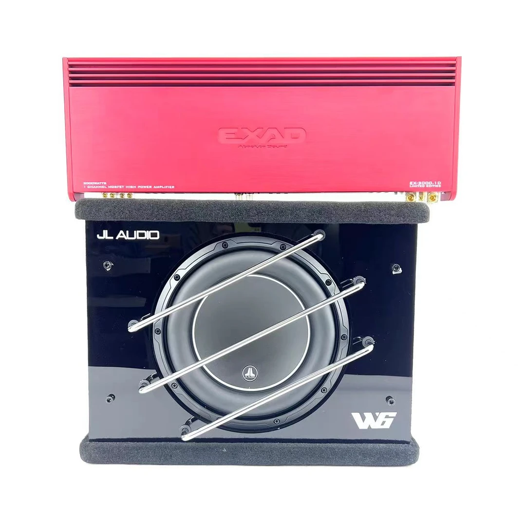 汽车音响改装发烧级美国捷力无源10W6箱体低音+美国EXAD发烧功放