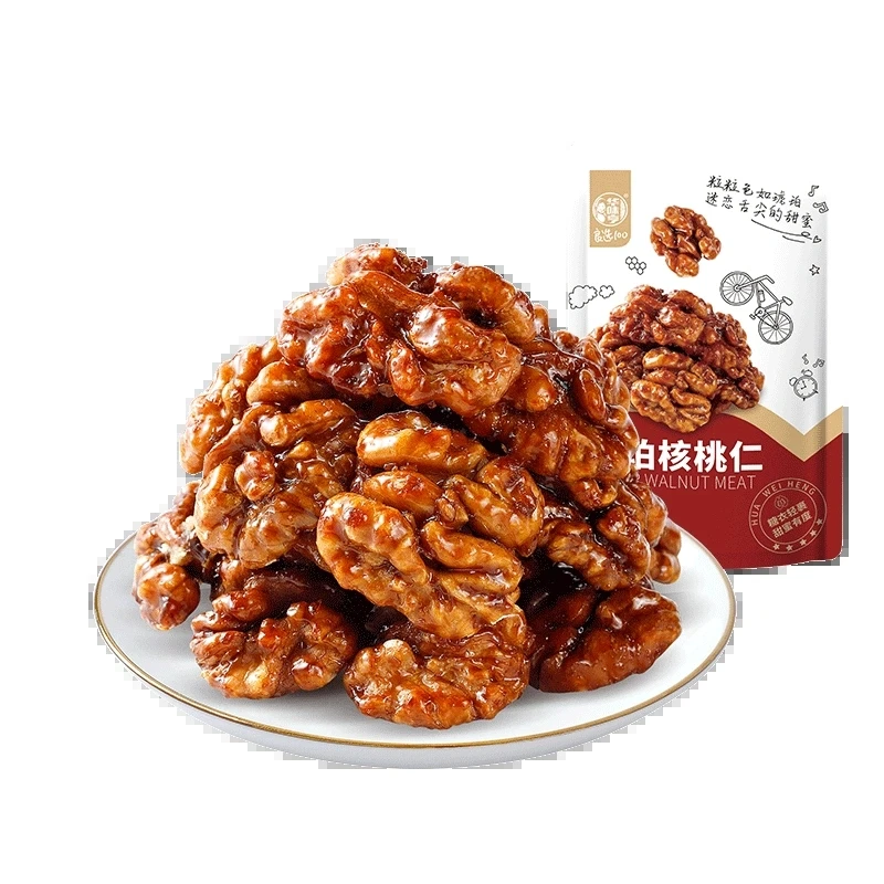 【华味亨_琥珀核桃仁】 酥脆蜂蜜熟坚果烘焙新货孕妇零食