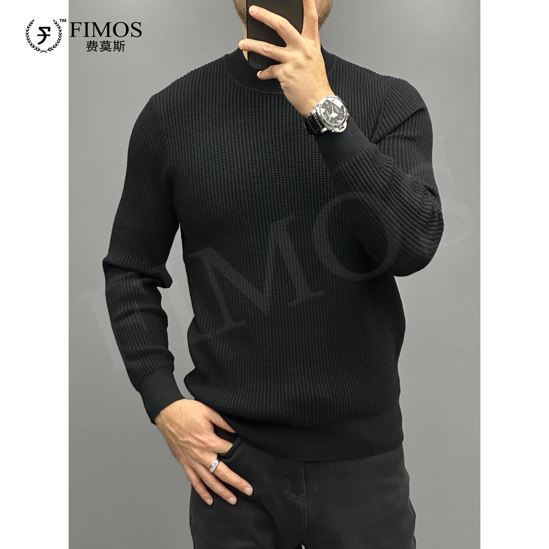 秋冬新款男士纯色厚款圆领针织毛衣经典百搭 DT147