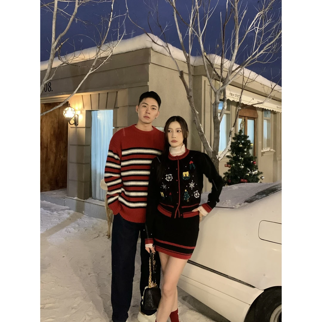 清清款/70不是七十【心动crush-半裙】秋冬毛织圣诞毛衣直筒微A半身