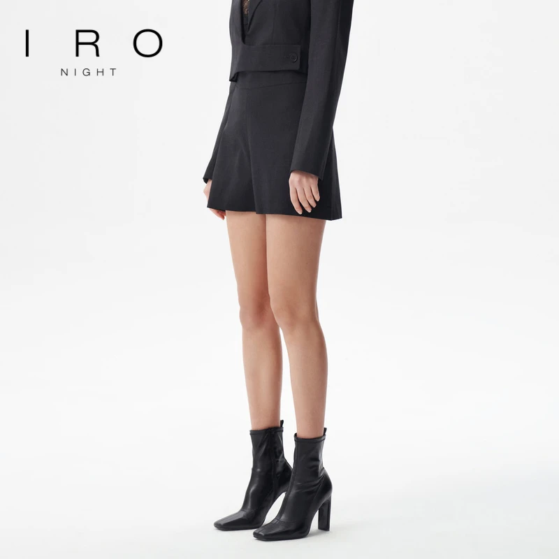 【赵露思同款】IRO绵羊毛西装短裤高腰A字法式轻奢