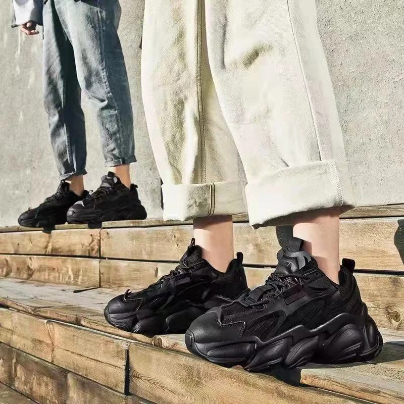 网红超火老爹鞋2024年新款秋季厚底轮胎鞋子轻便百搭拼色运动鞋