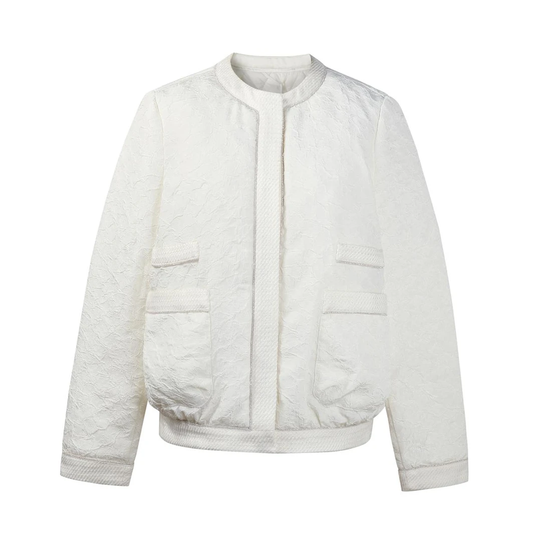 【格一专属】 时尚压花小香风轻薄羽绒服 ZY078