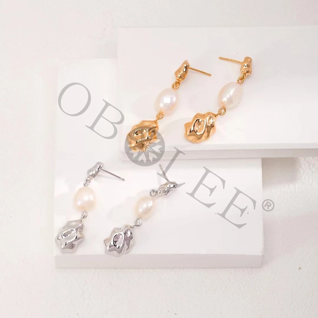 925银耳饰 天然巴洛克轻奢百搭手工法式小众简约古风超仙网红高级