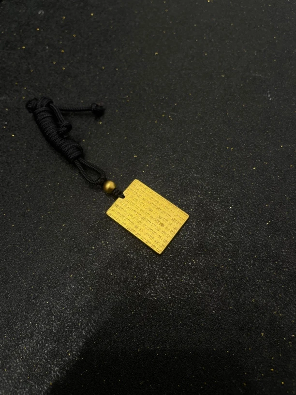 水贝国潮黄金珠宝【足金999百福吊坠】双面时尚复古金色实心挂坠