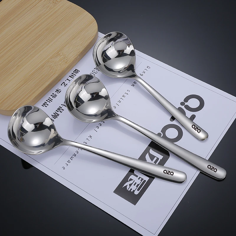 【拍一发二】汤勺长柄勺大口喝汤勺粥勺汤匙圆形调羹加厚嗦粉