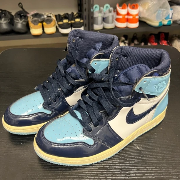 耐克Aj1 漆皮北卡蓝 42码 95新 公价2050