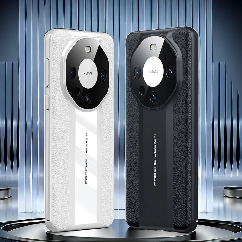 新款华为mate60/50/40手机壳头层牛皮镜头全包商务时尚高档保护壳