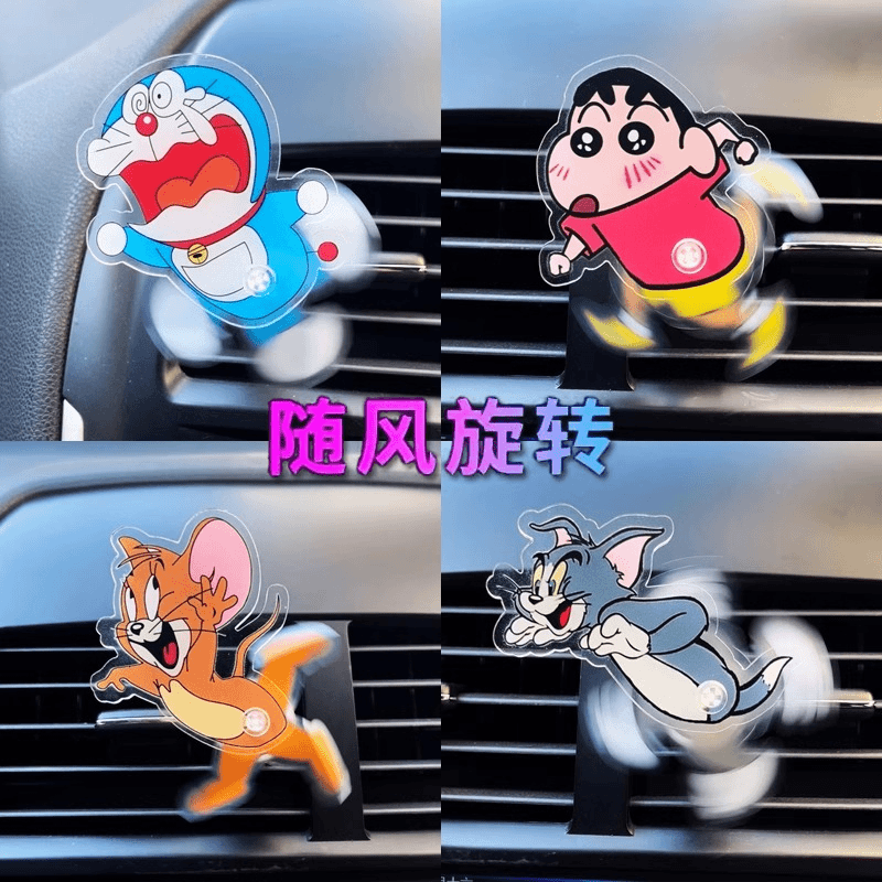 猫和老鼠车载夏日空调出风口旋转汽车摆件车内装饰品香水车用香氛