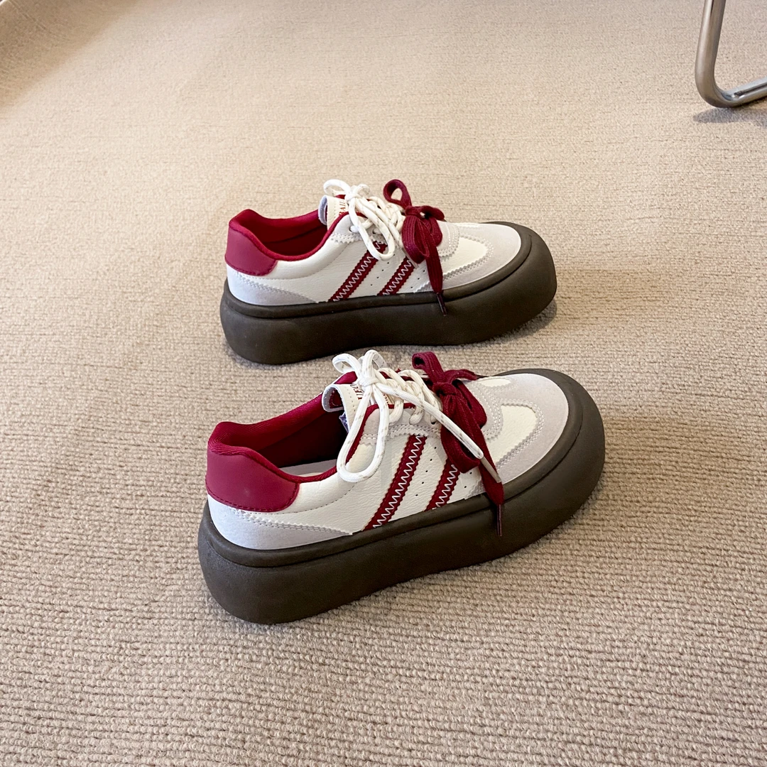 【御约】安哥拉|新款德迅女鞋复古休闲百搭厚底小个子轻便休闲女鞋