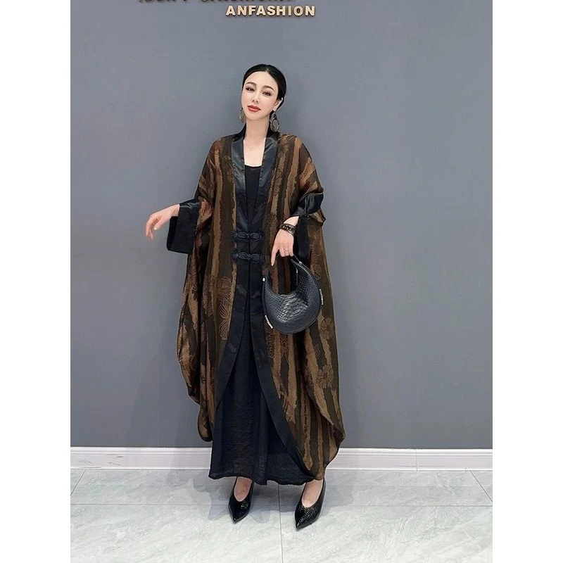 2024夏季新款民族风盘扣复古高端中长风衣薄款外套显瘦气质时尚女