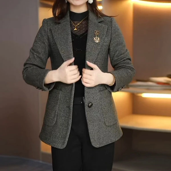 帛莱精纺高贵上档次外套新款春秋季职业女装高级感小个子小西装女