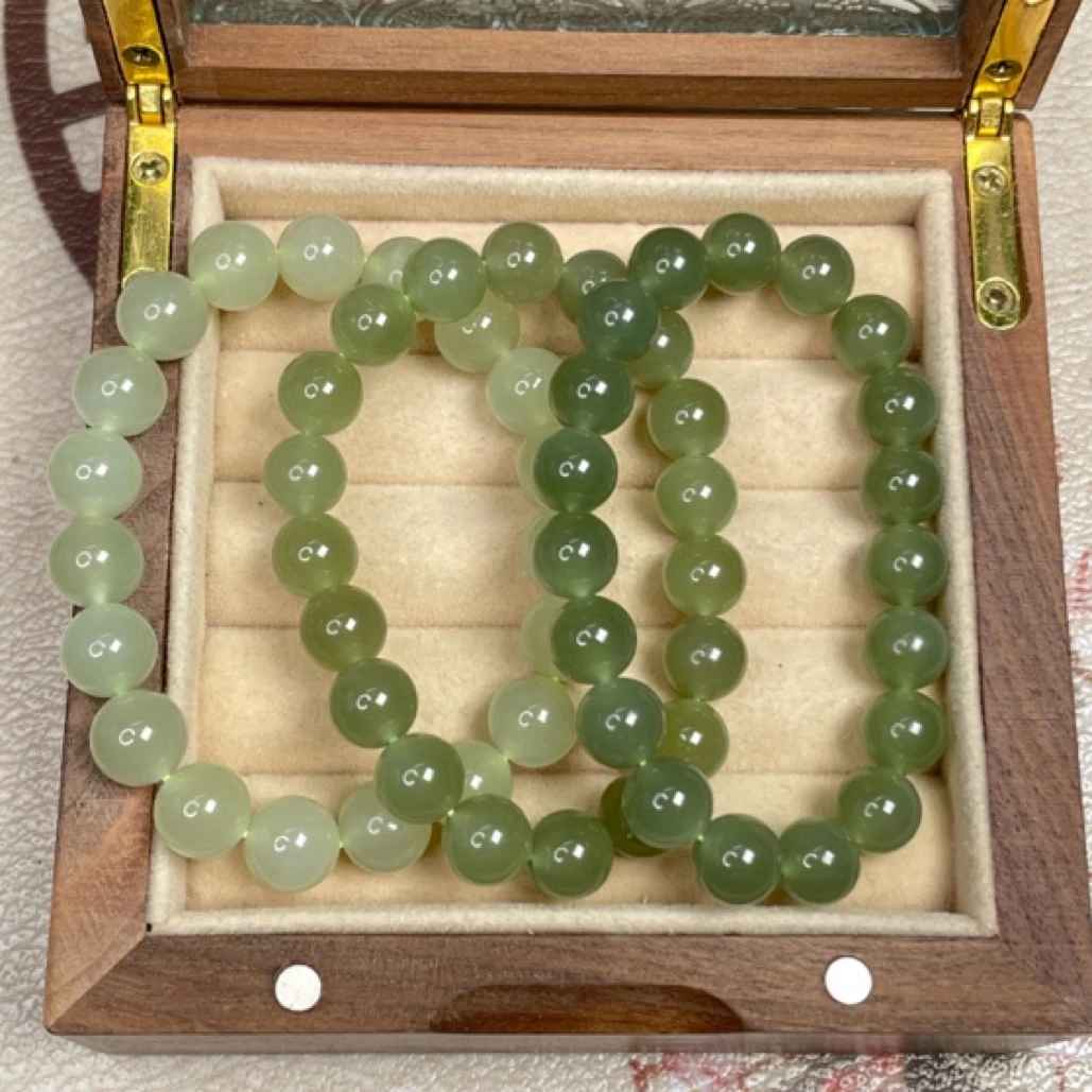 10mm高品质天然冰晴水和田玉手链小众轻奢时尚显气质多样发一