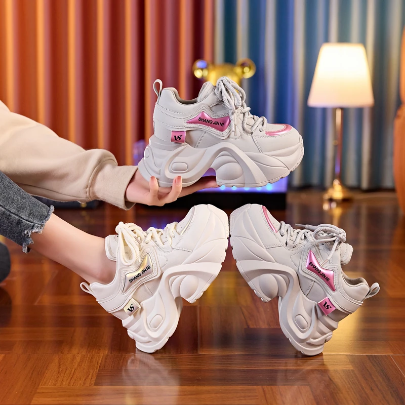 百搭厚底夏季春秋老爹鞋时尚增高厚底