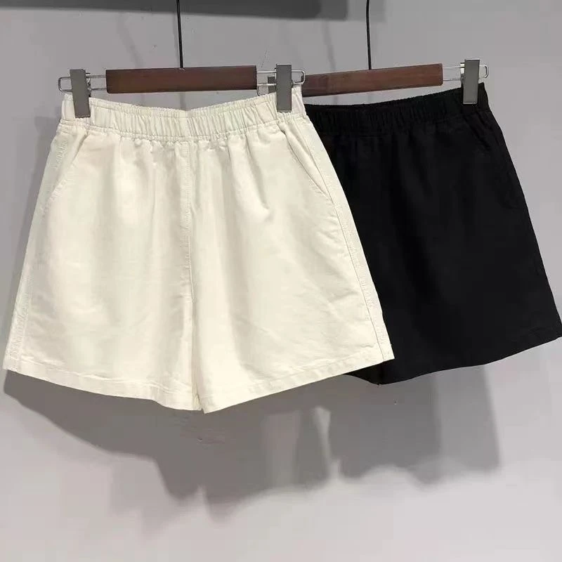 ZUMKSAY/舒裟短裤女夏薄款韩版休闲工装a字松紧腰宽松显瘦阔腿裤