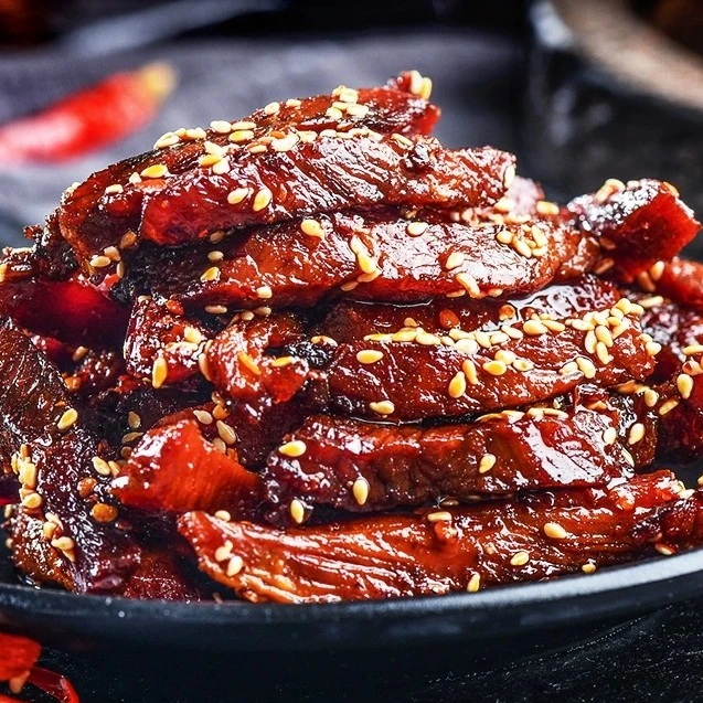 正宗新疆特产草原牛肉干香辣熟食下酒菜夜宵解馋追剧零食小吃