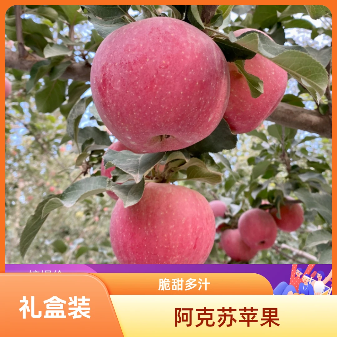 【礼盒装】正宗阿克苏冰糖心大苹果10斤新鲜自然果香现摘直发脆甜