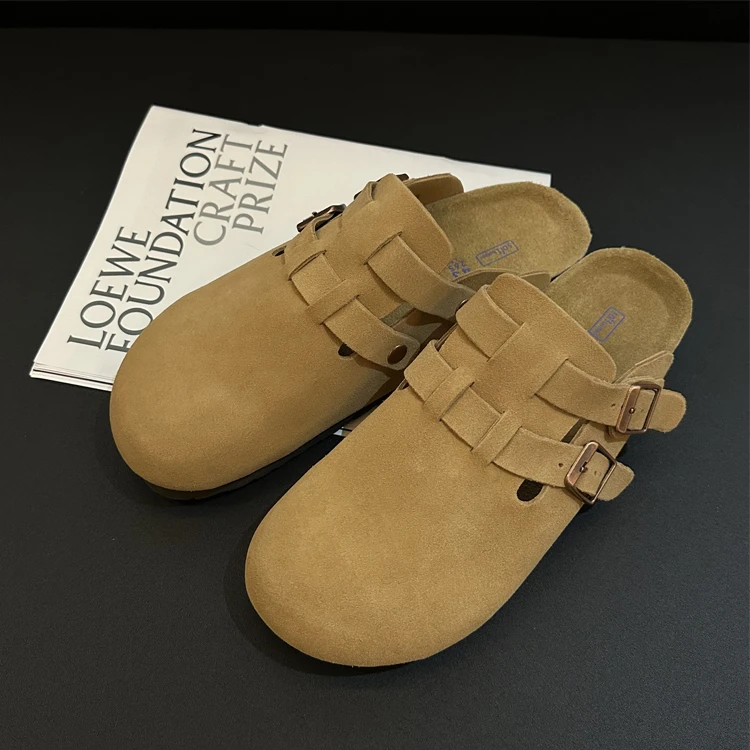 勃肯鞋懒人拖鞋男新款外穿法式复古软底包头半拖鞋夏季网红