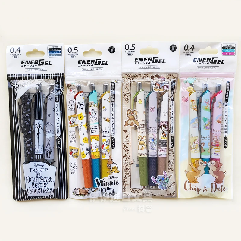 日本pentel派通迪士尼限定维尼奇奇蒂蒂米奇联名限定版中性笔
