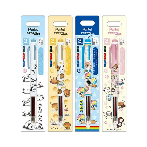 日本san-x古早IP趴趴熊烤焦面包彩虹狗喵喵团限定派通中性模块笔