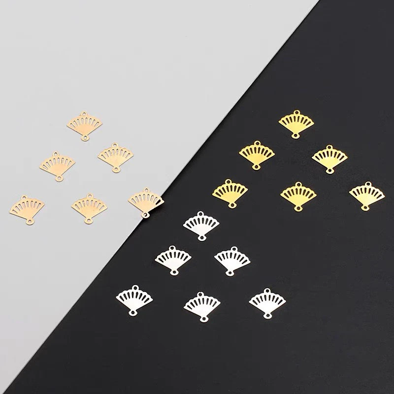 35个价铁质10*12mm扇形吊片diy古风发簪步摇挂饰吊坠材料配件