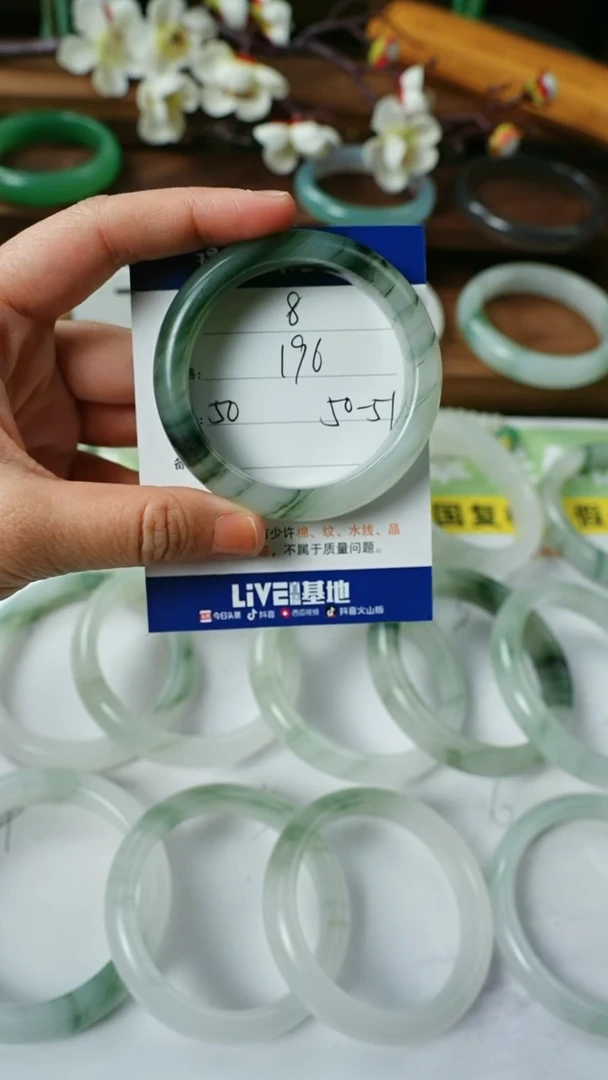 【闪购商品】石英质玉手镯未镶嵌天山冰翠手镯8