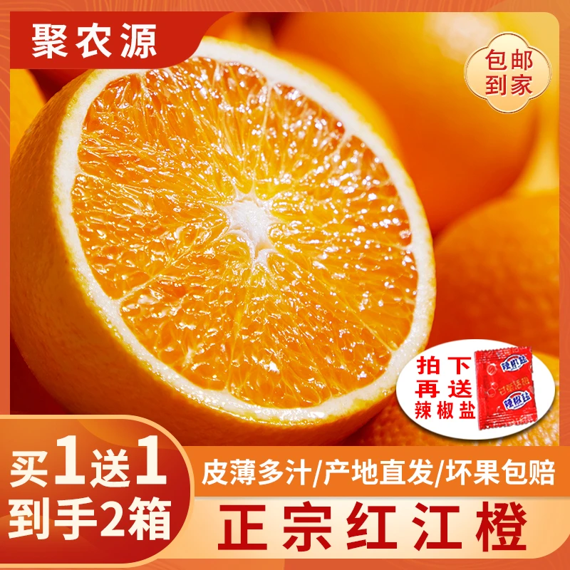 【四哥粉丝福利】9-12年树果红江橙皮薄多汁树上成熟买8.5斤送8.5斤