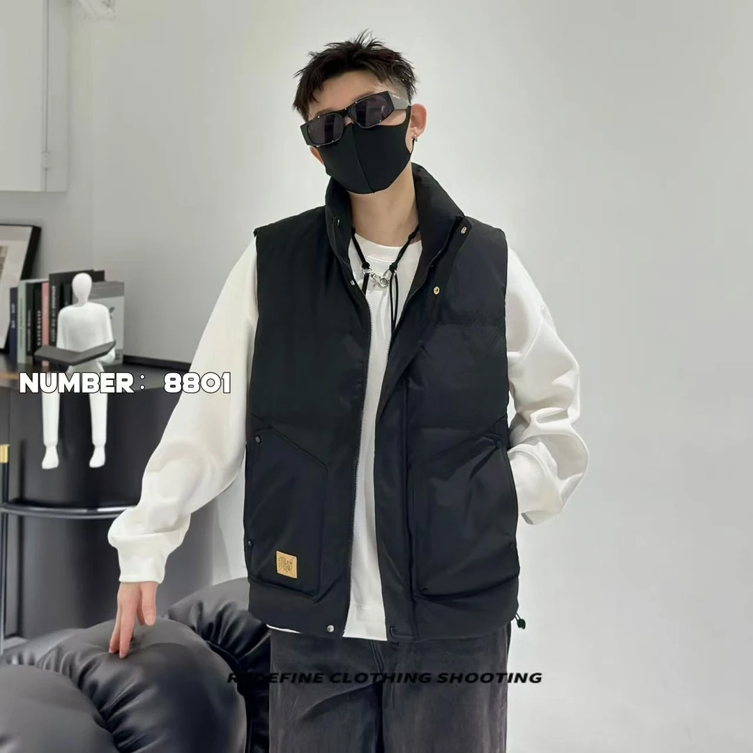 8801立领羽绒马甲男士秋冬季款潮流