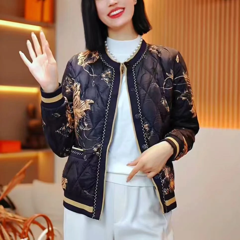 【爱马真丝】新品时尚百搭女士高级休闲显瘦保暖短款羽绒服-1108