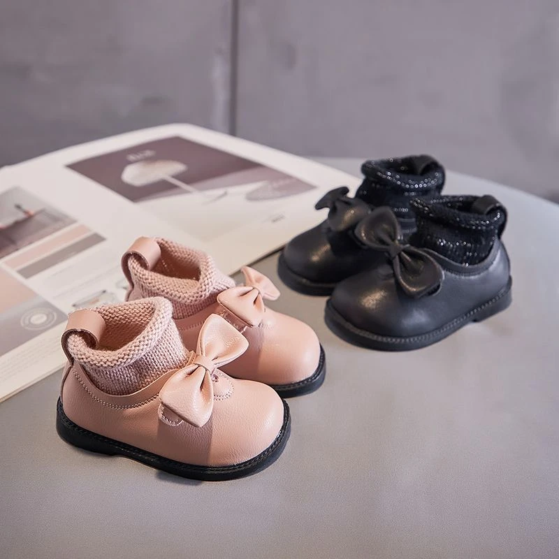 《20361》20361小皮鞋毛口棉鞋软底宝宝鞋zj