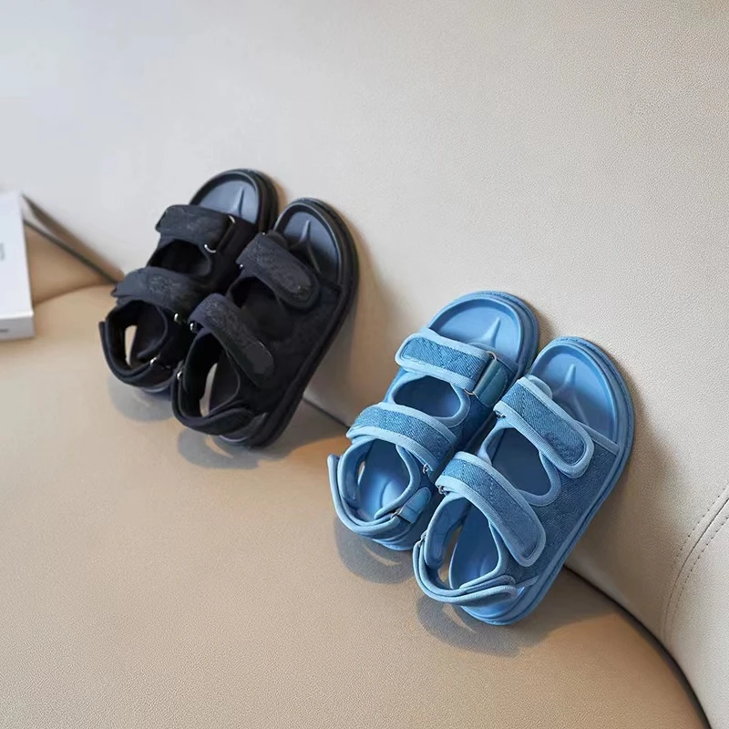 《9971》 夏季新款牛仔布潮款软底凉鞋.zj