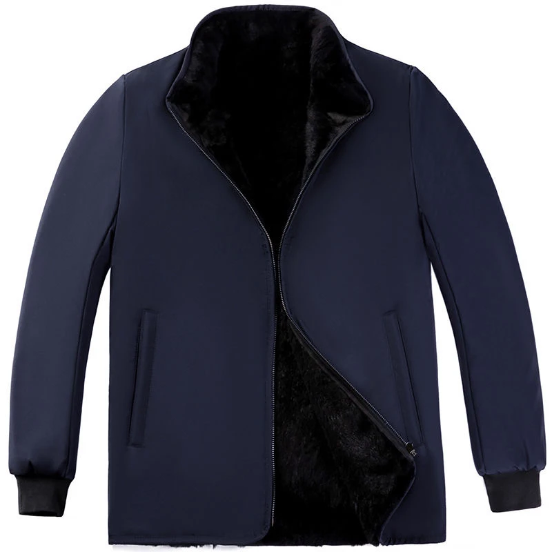 冬季兔毛皮毛一体皮衣加厚保暖可拆卸整皮内胆外套防风抗寒棉服