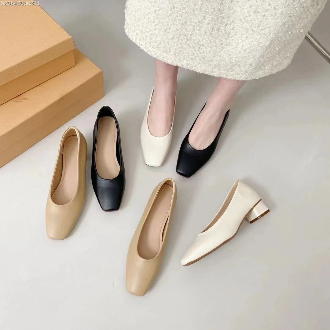 靓衣坊  粗跟单鞋百搭夏季