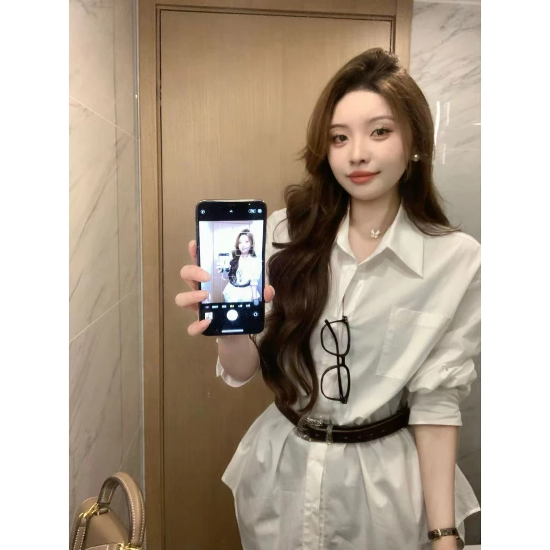 SZA【北岛雪山】秋季新款时尚穿搭高级感气质polo领长袖衬衫A-1080