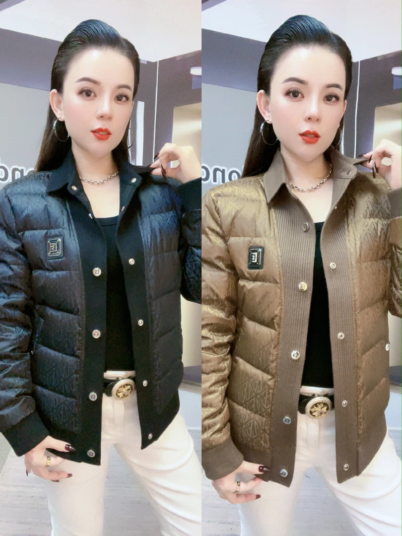 【慕克男装】2023新款冬季时尚轻奢百搭白鸭羽绒服