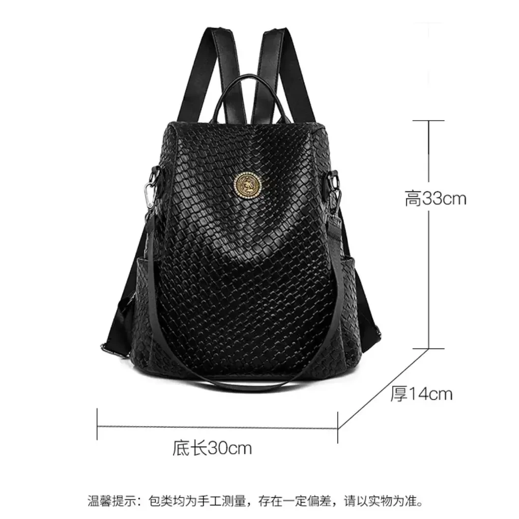 双肩包网红时尚休闲百搭潮流质感双肩包女背包女士