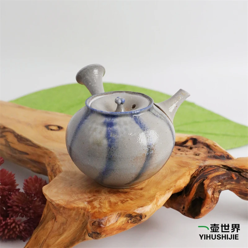 常滑烧纯手工日式紫砂侧把陶茶壶 白岩大佑 -12 柴烧 120ml 现货