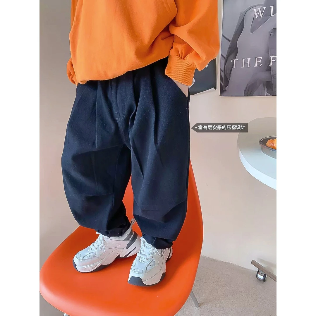 男童工装裤小儿童裤子潮春秋春装2024新款童装休闲韩版 43273