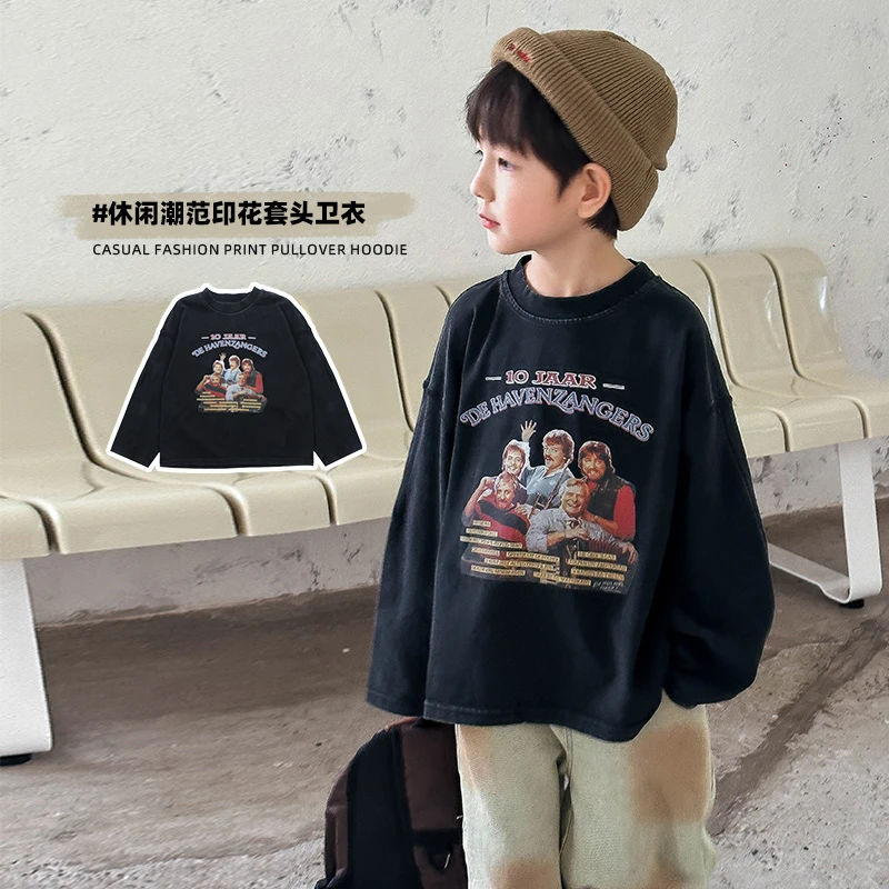 休闲印花套头卫衣   37493