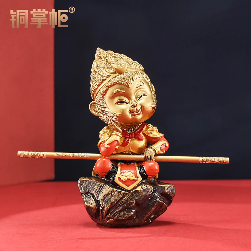铜掌柜孙悟空铜猴子黄铜摆件斗战胜佛家居装饰工艺品齐天大圣收藏