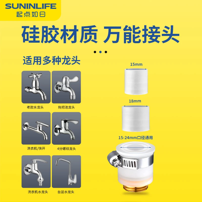 无螺纹平嘴老式洗衣机进水管接头水龙头多能转换器进水口水嘴连接