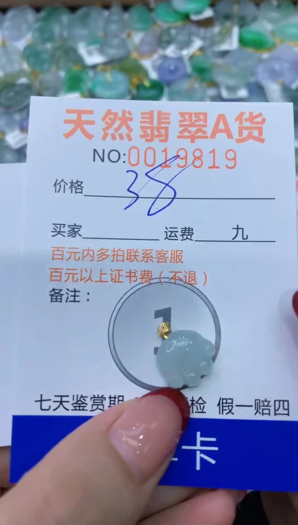 【闪购商品】翡翠颈饰18K金镶嵌111111111