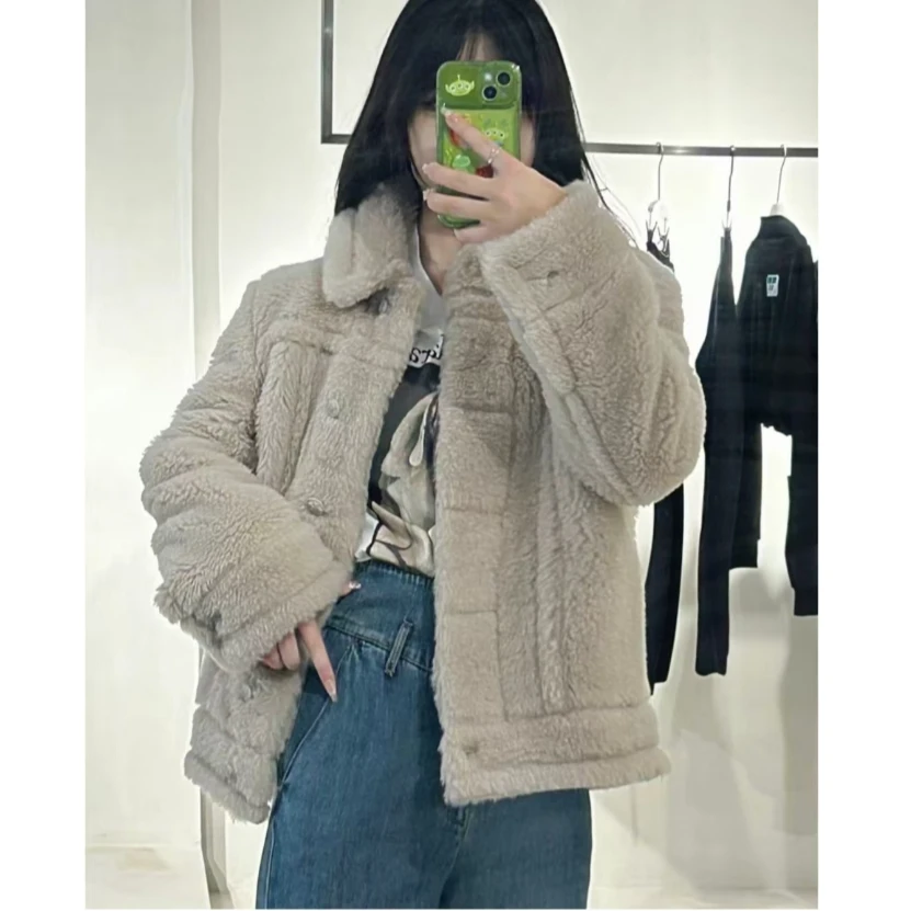 未使用 MaxMara 国现  骆驼绒短款泰迪外套 TEDDINO