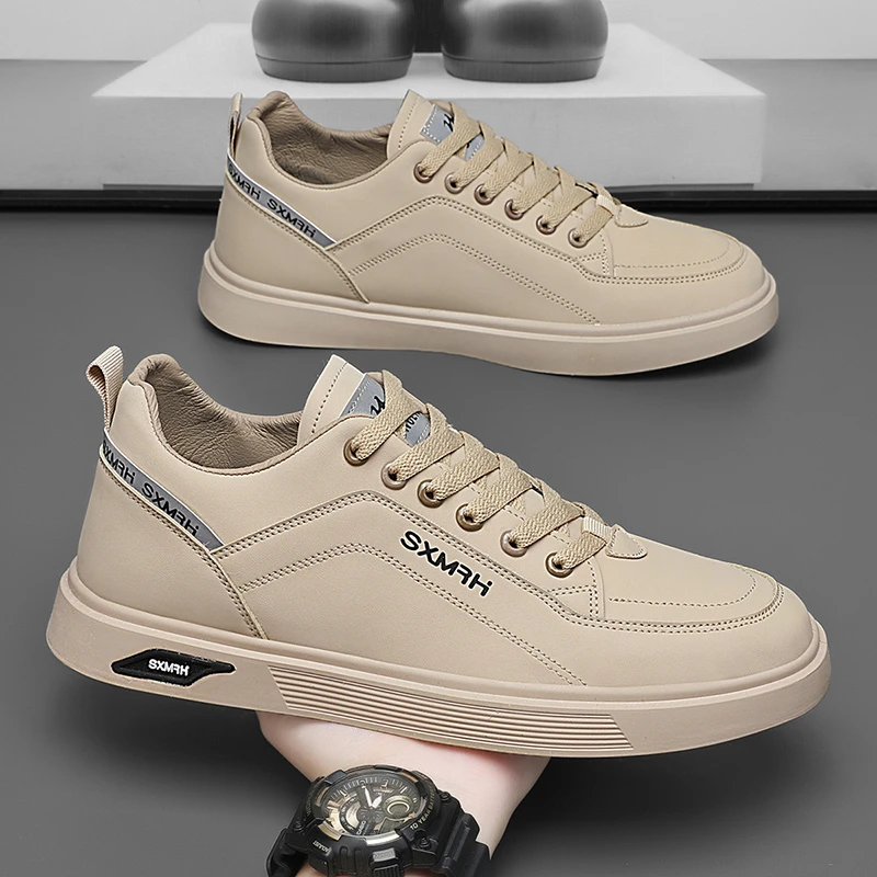 秋季男鞋新款潮流软底小白鞋男款运动休闲百搭平板鞋男士皮鞋潮鞋