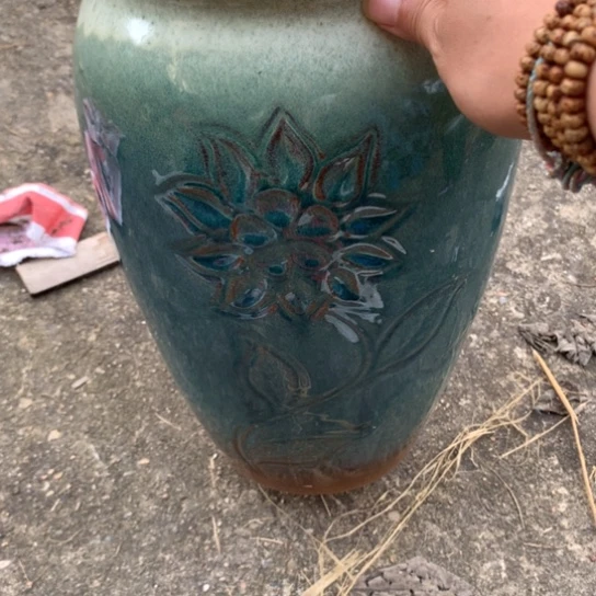紫砂花盆口20。高31。