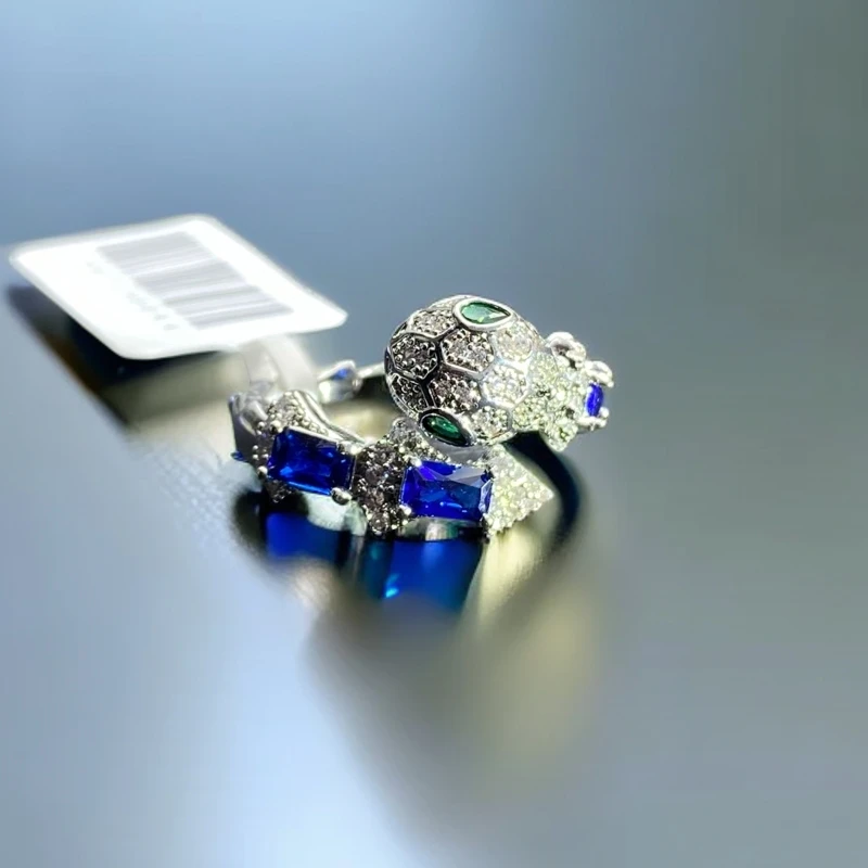 572-皇家蓝-蓝宝石-精工合金培育戒指