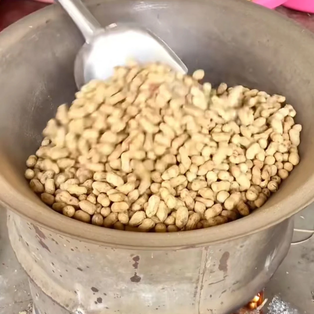 【净重2斤】2024年新原味东北小珍珠花生农家大铁锅柴火炒熟花生